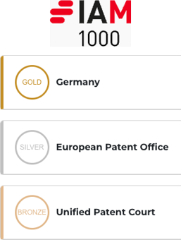IAM Patent 1000: Gold Germany, Silver EPO, Bronze UPC
