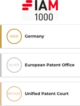 IAM Patent 1000: Gold Germany, Silver EPO, Bronze UPC