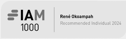 IAM Patent 1000: Recommended Individual 2024 IAM Patent 1000 — René Okoampah, Recommended Individual 2024